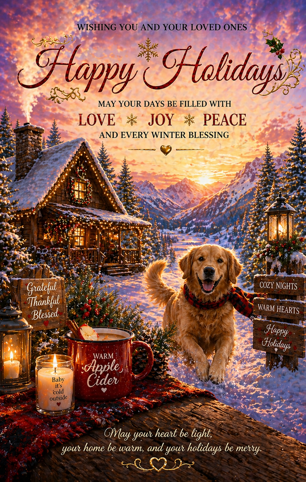 Cozy Holiday Cabin In A Winter Wonderland Journal