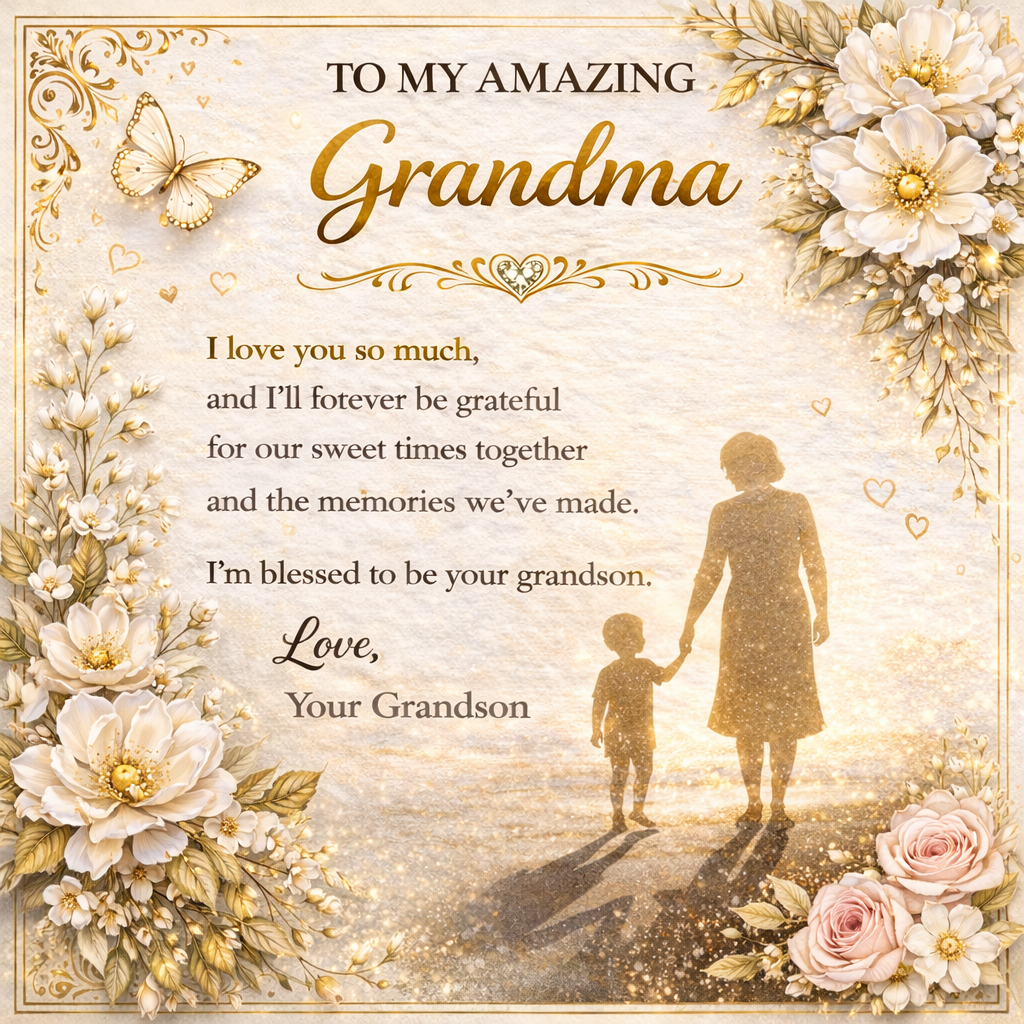 To My Amazing Grandma From Grand Son Gift Set