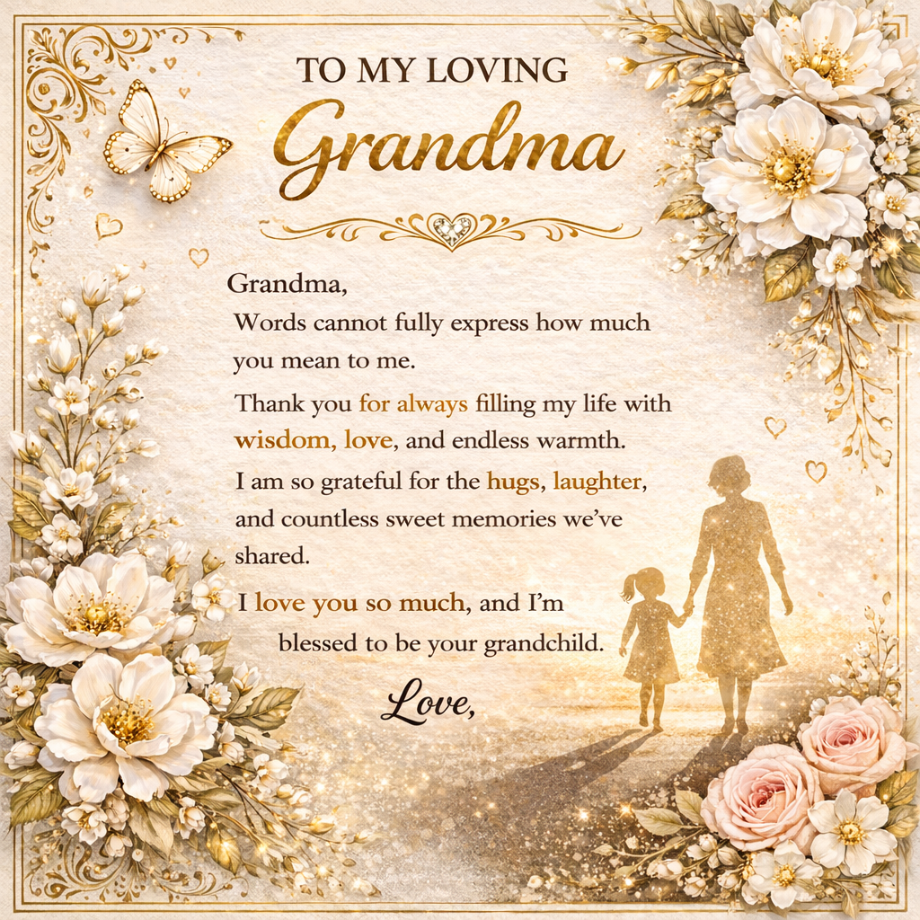 To My Loving NaNa From Her Granddaughter Gift Set