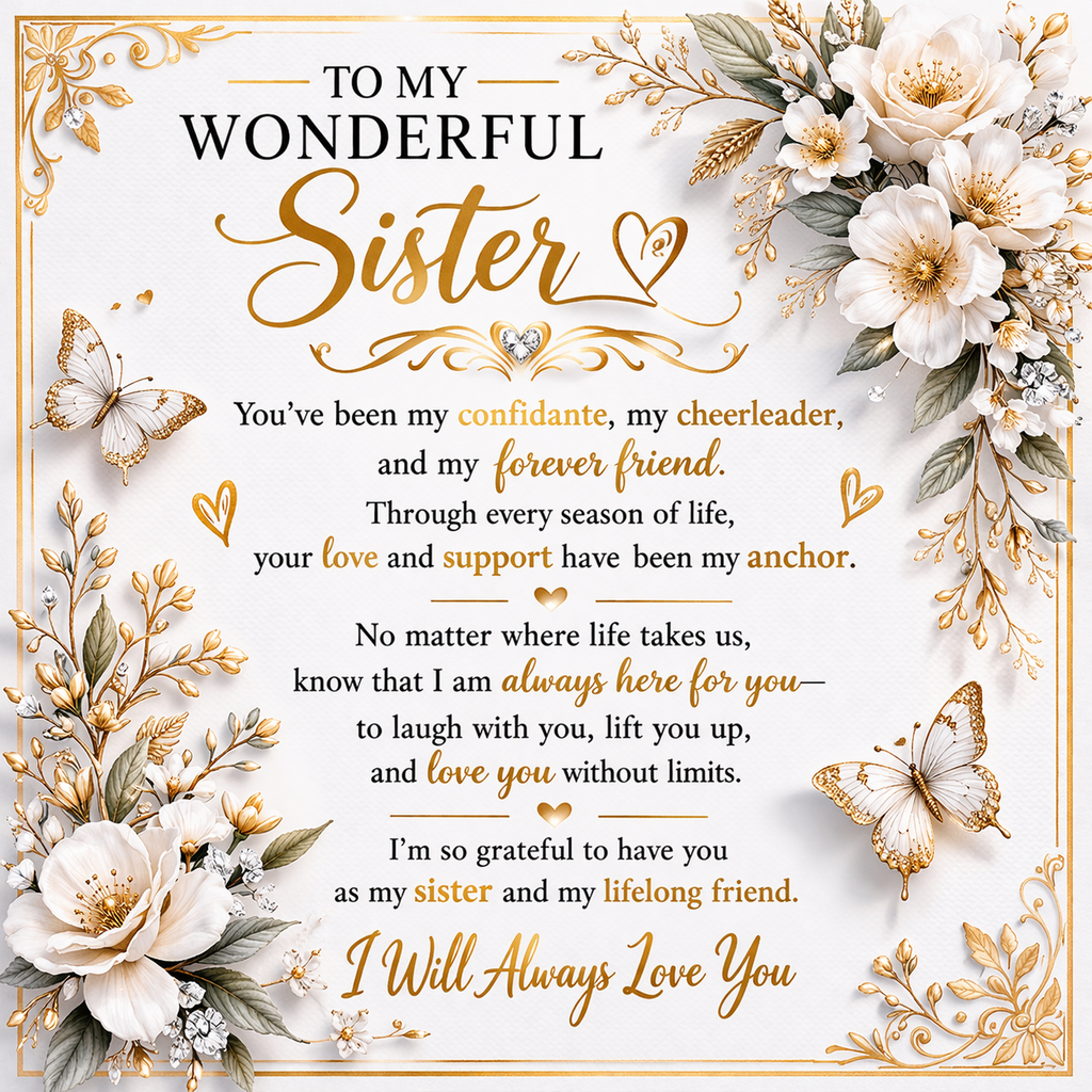 To My Wonderful Sister Necklace Gift Set