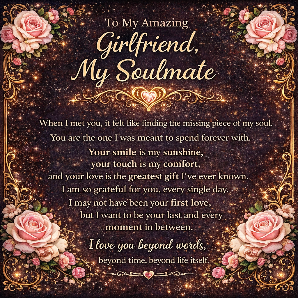 To My Amazing Girlfriend, My Soulmate – Necklace Gift Set