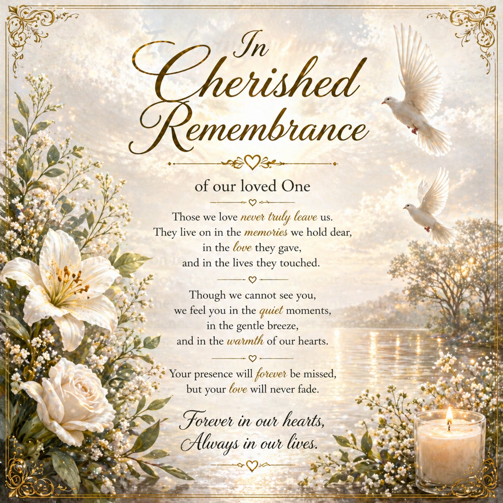 Always Cherished & Forever Missed Necklace Gift set