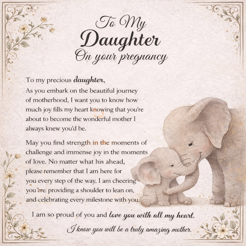 Elegant Pregnancy Necklace Gift From Mom to Daughter – Baby Feet Heart