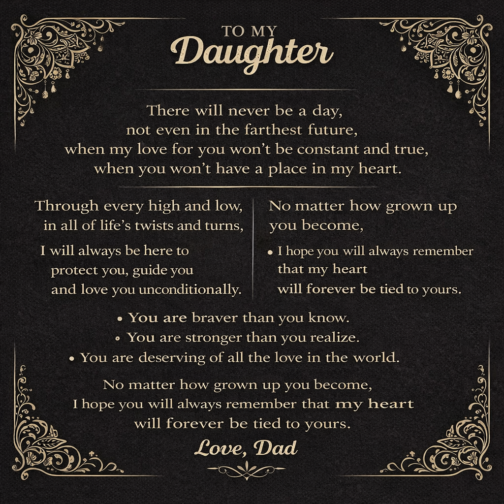To My Precious Daughter – Heart Pendant Necklace Gift Set