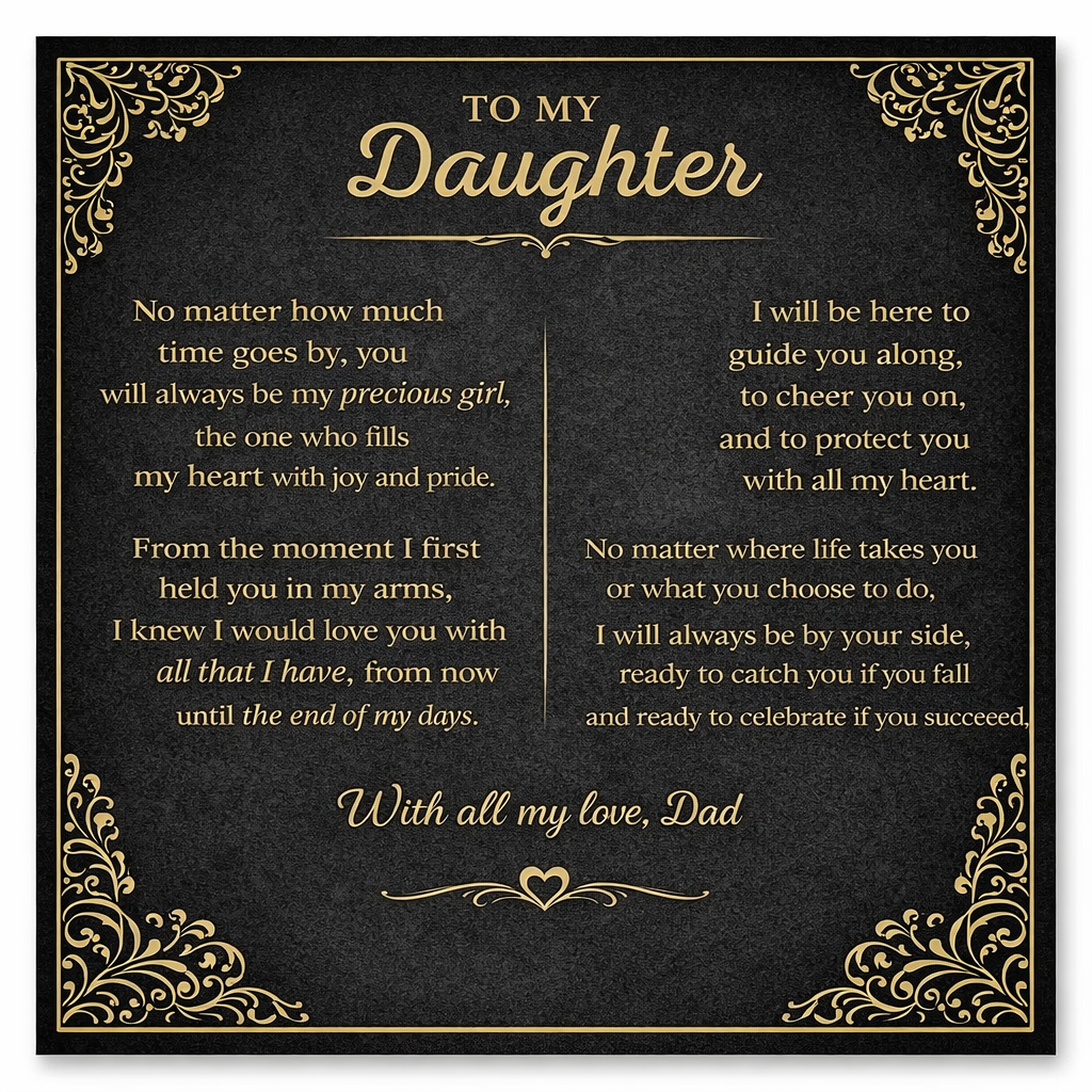For My Beautiful Daughter – Crown Pendant Necklace Gift Set