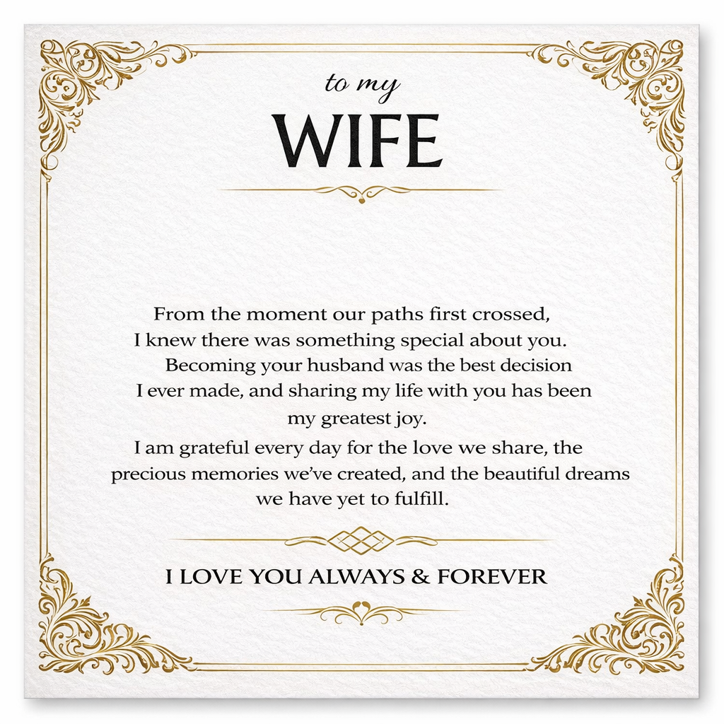 To My Lovely Wife – Love Knot Necklace