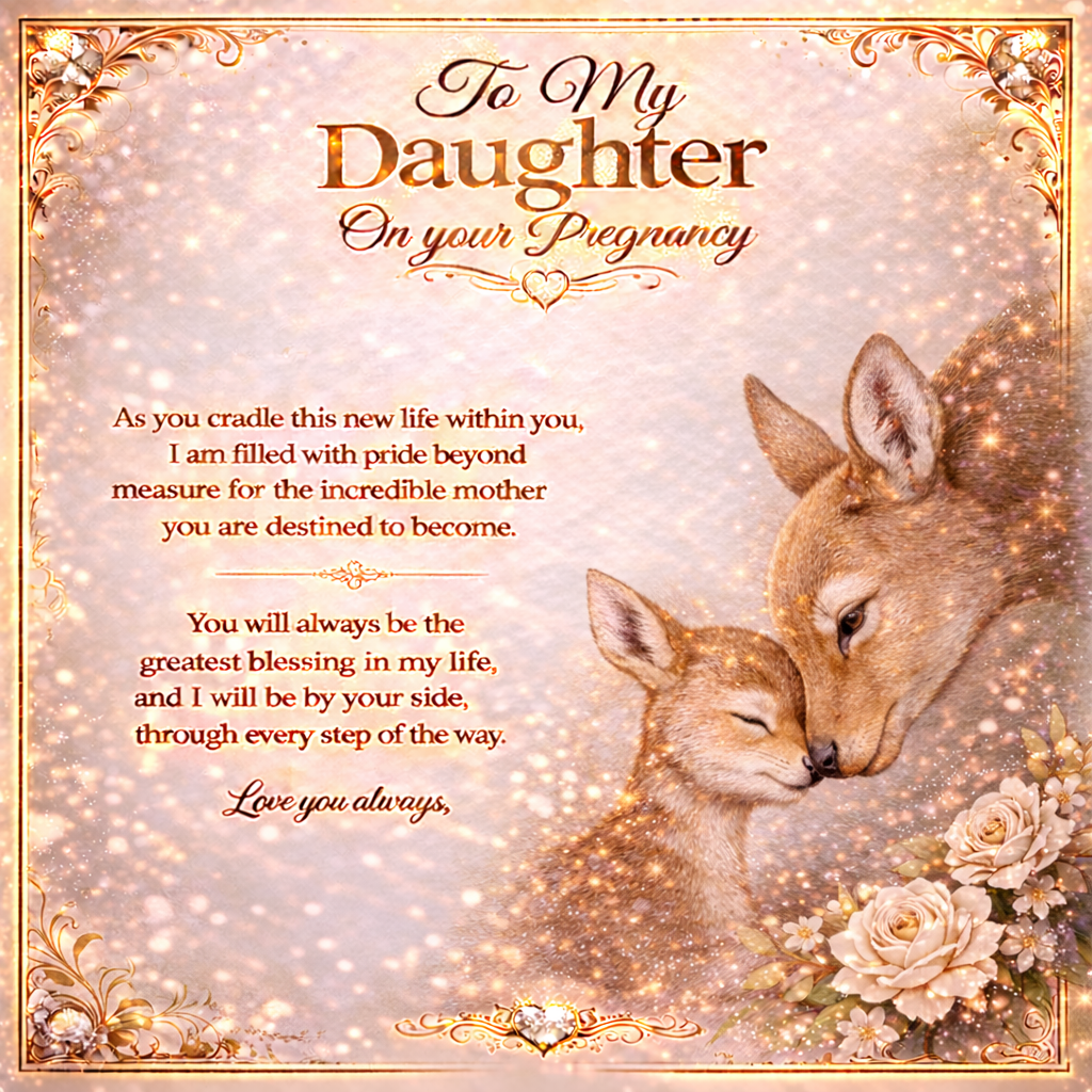 To Our Amazing Daughter's Pregnancy Customized Necklace gift