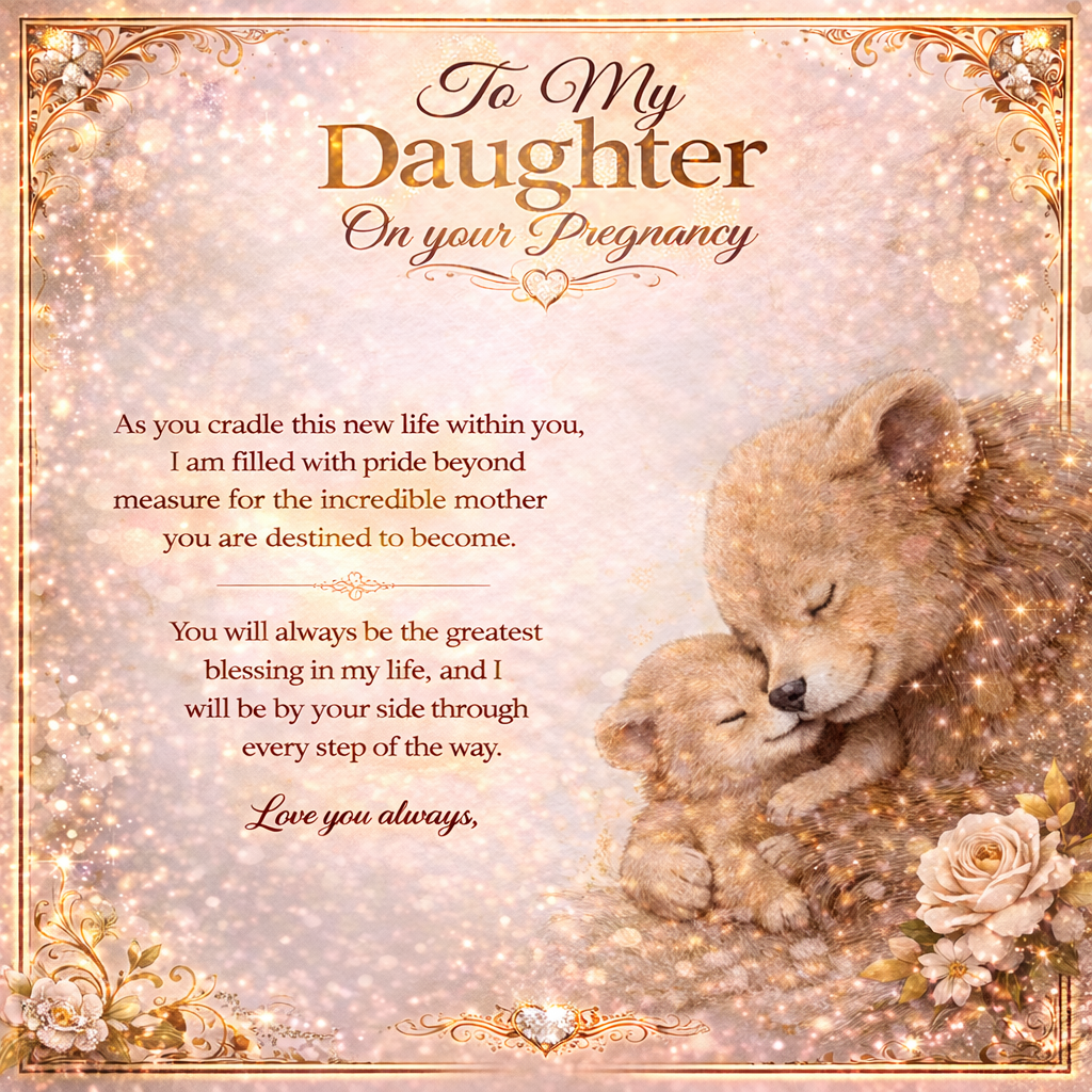 To My Loving Daughter's Pregnancy Customized Gift Necklace
