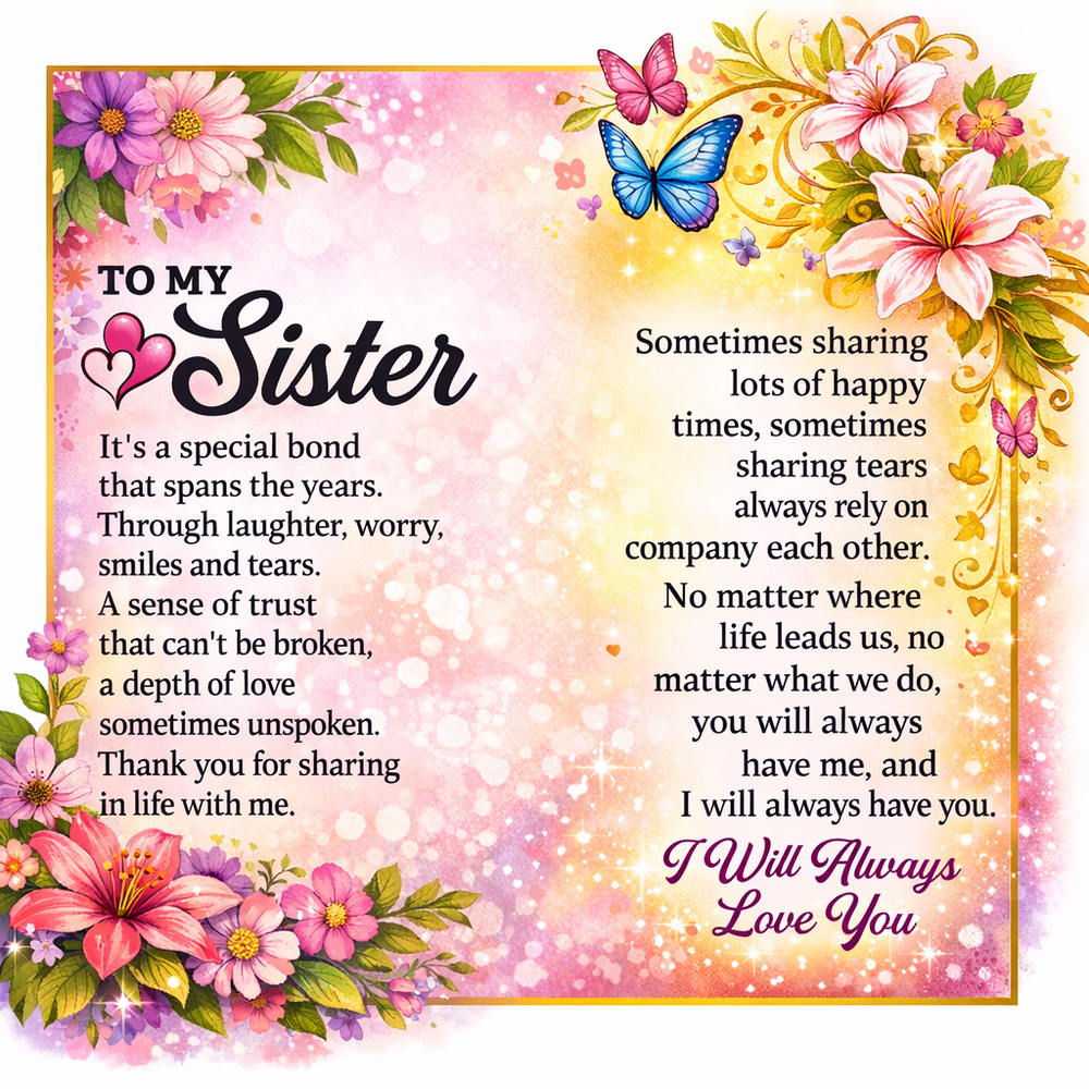 To My Sister – Customized Necklace Gift Set