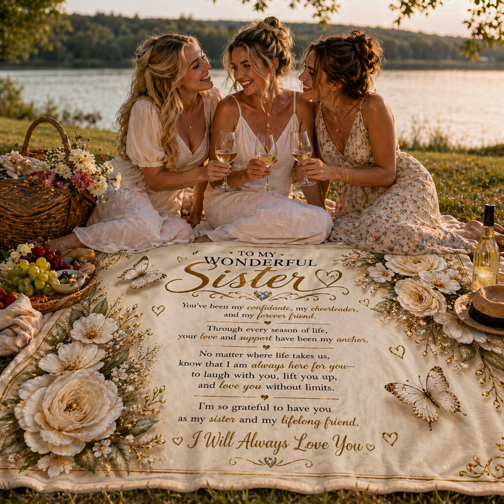 My Amazing Confidante & Cheerleader Sister Woven Blanket