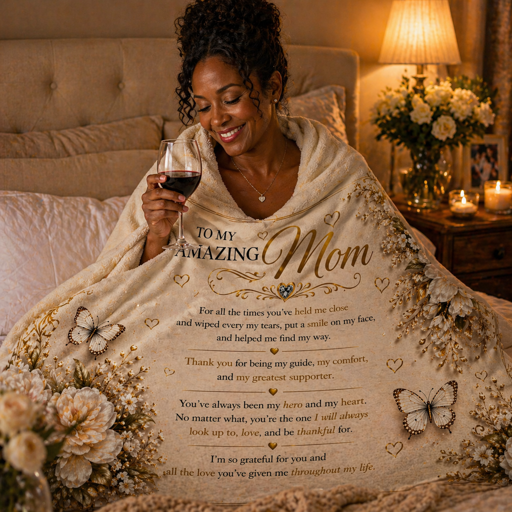 Treasured & Adorable Woven Blanket For Mom