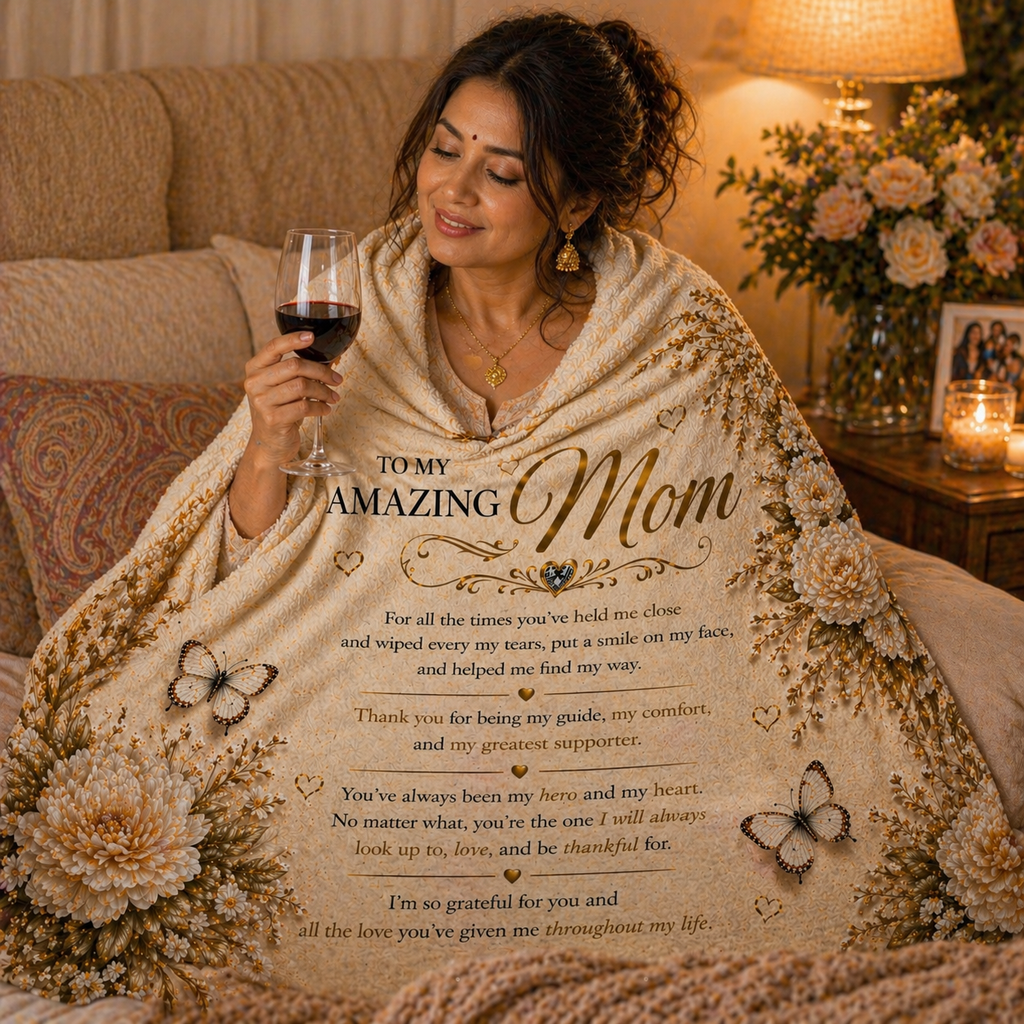 Treasured & Adorable Woven Blanket For Mom