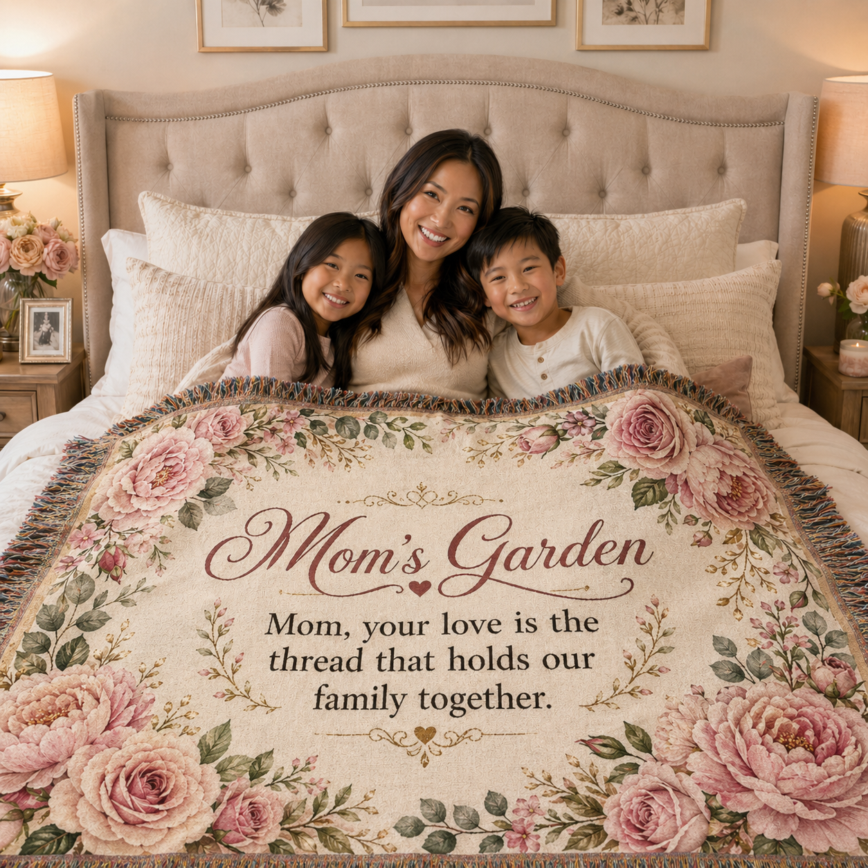 Cute Mom's Garden Woven Blanket Special
