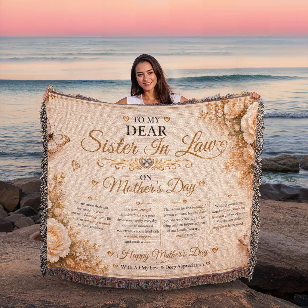 Mother's Day Woven Blanket For Sister-in-Law