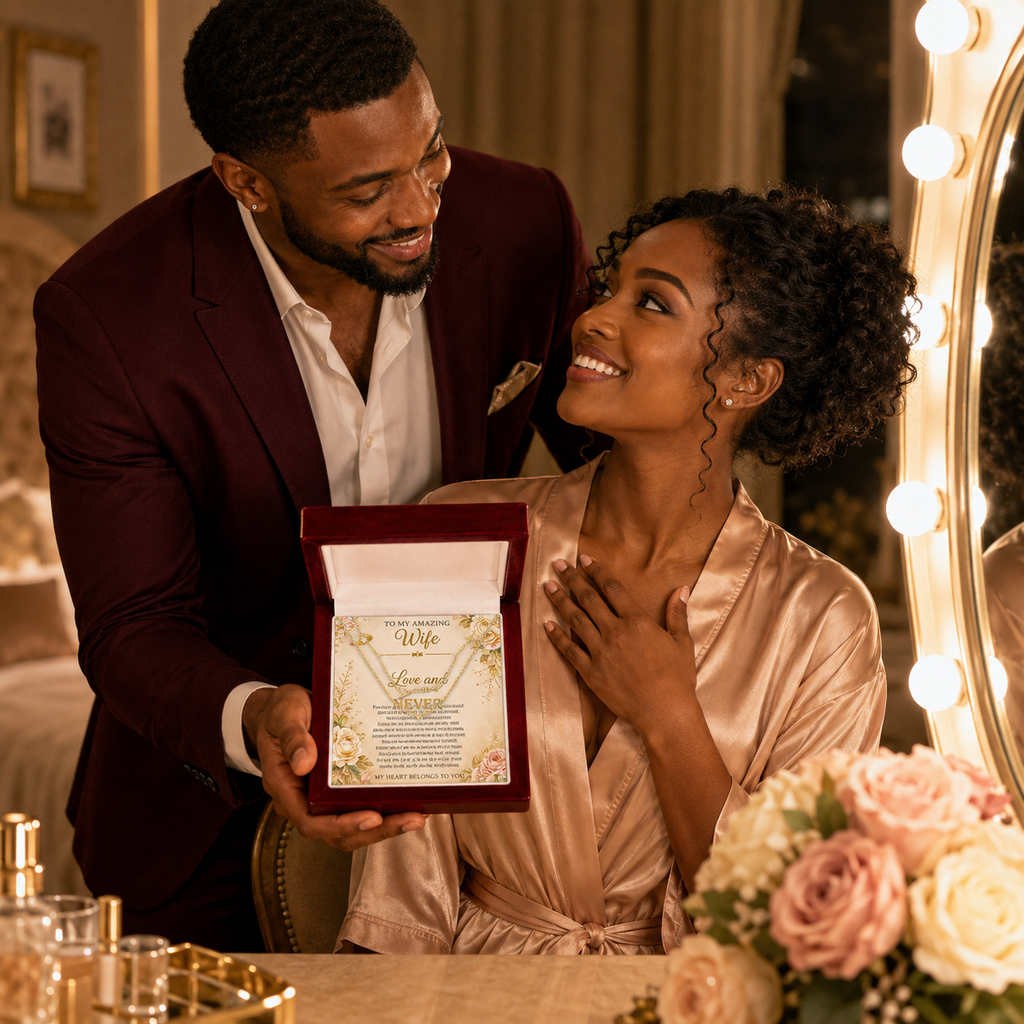 Customized Romantic gold Greeting Card For The Wife