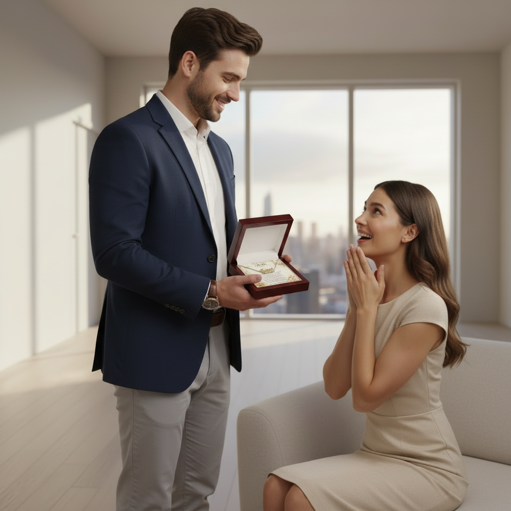 Customized Romantic gold Greeting Card For The Wife