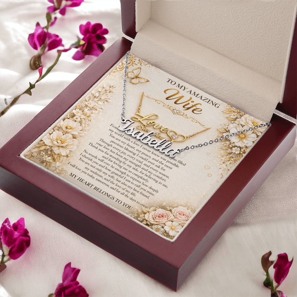Customized Romantic gold Greeting Card For The Wife