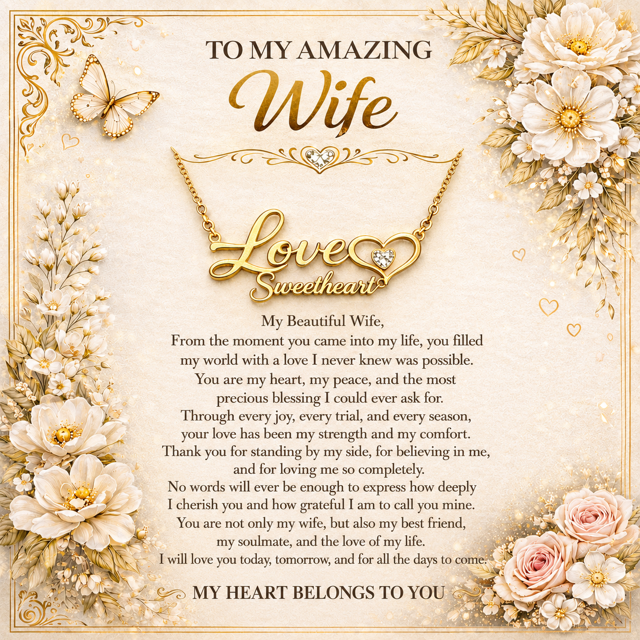 Cherished Necklace Gift For the Wife