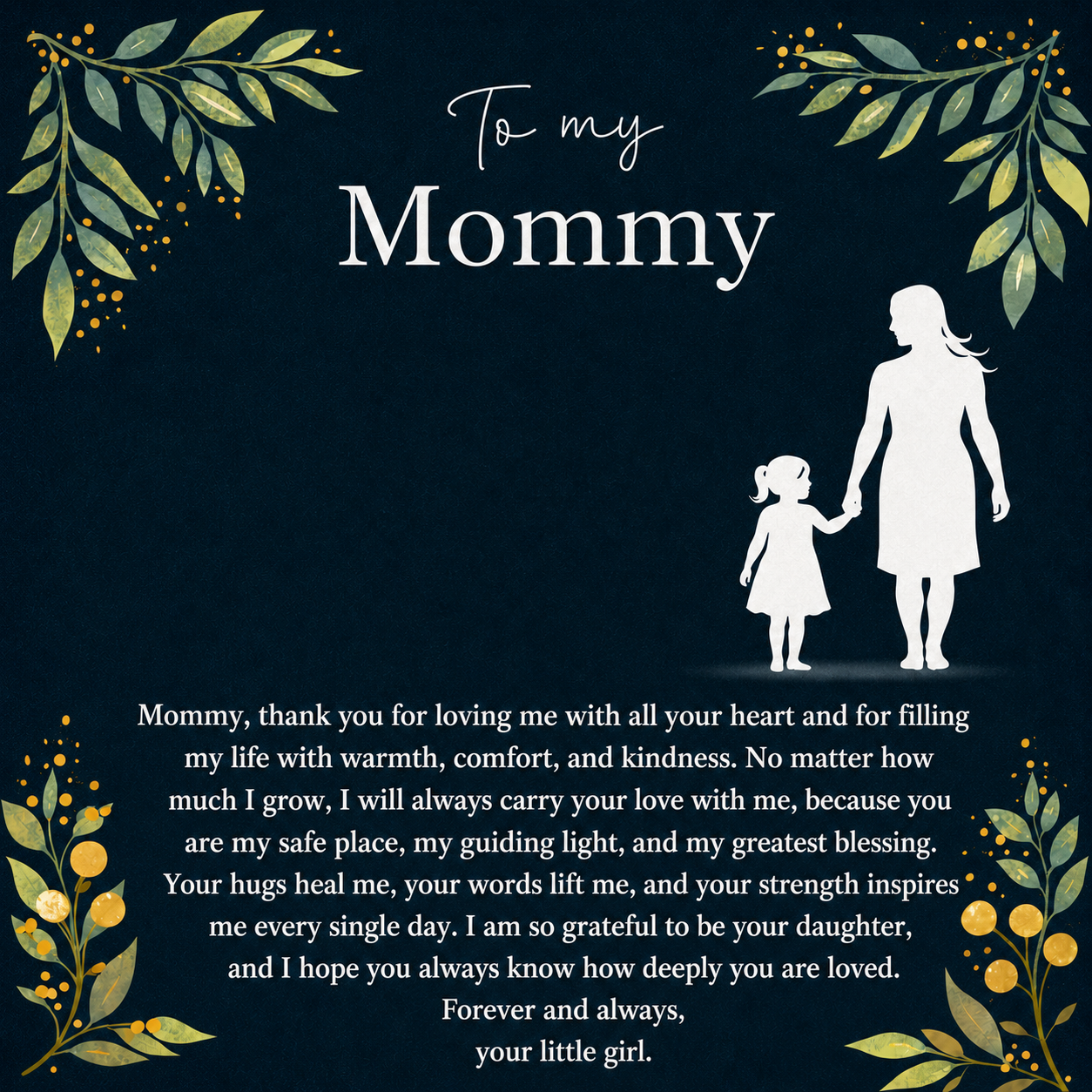 My Mommy's Necklace gift set From Your Daughter