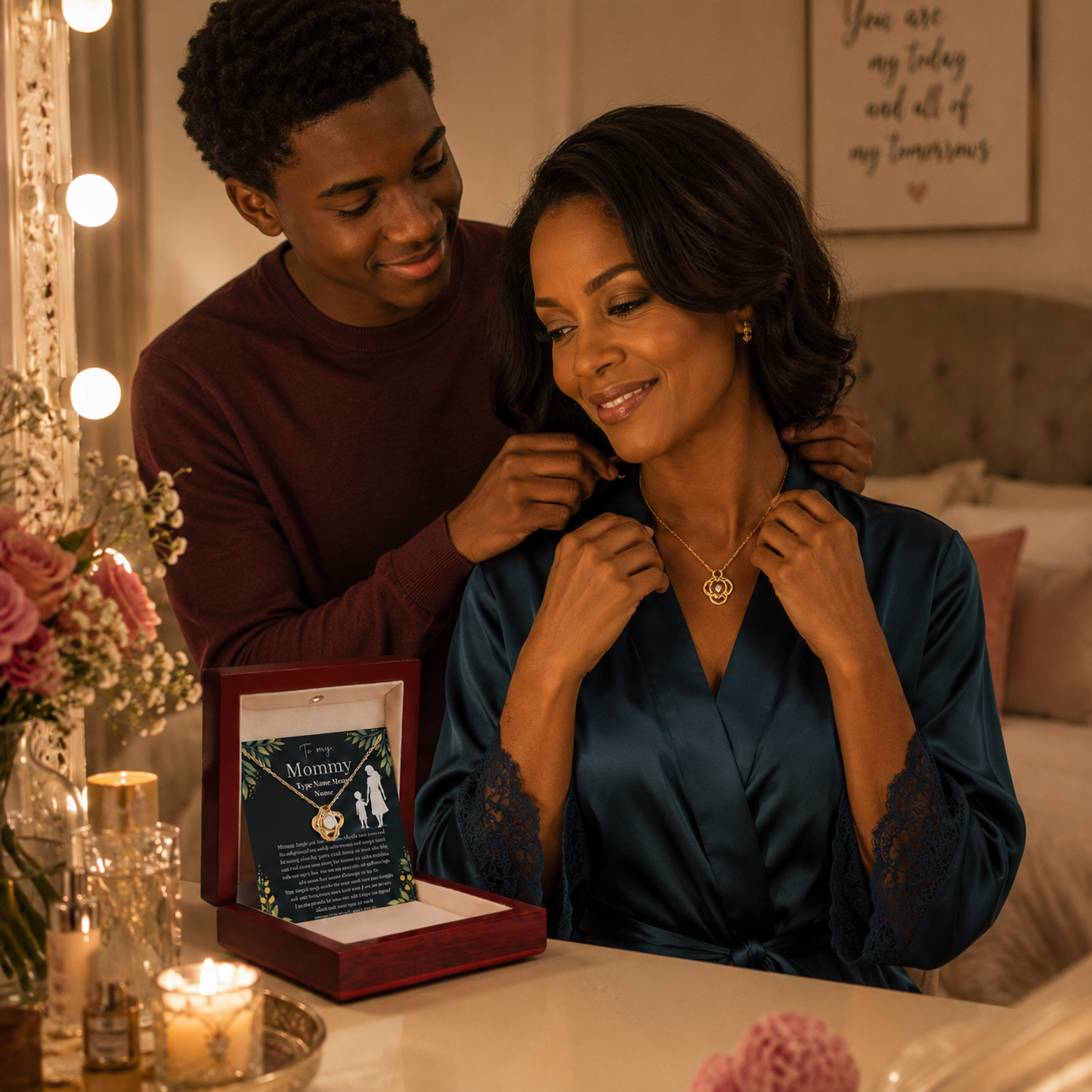 Mommy's Necklace gift set From Your Son
