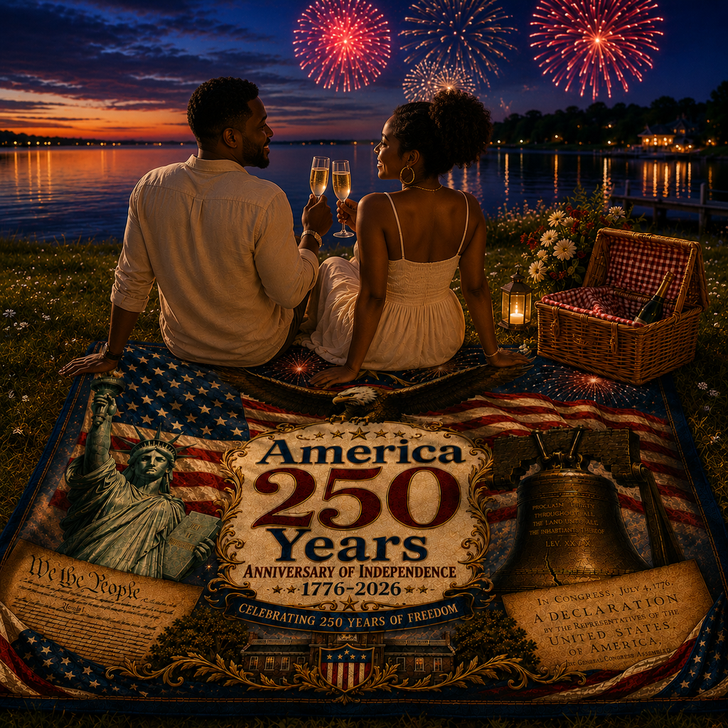 Happy Birthday America Landscaping Woven Blanket Special