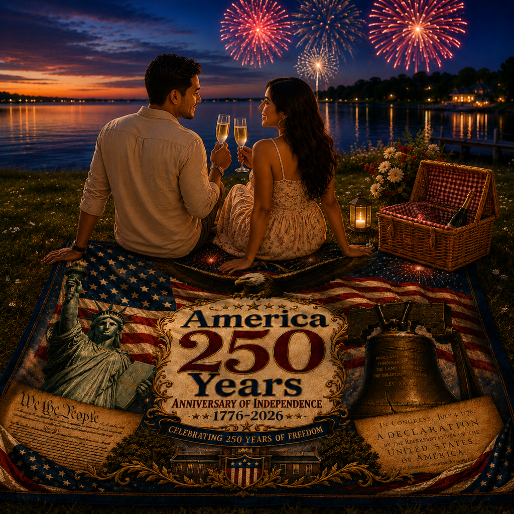 Happy Birthday America Landscaping Woven Blanket Special