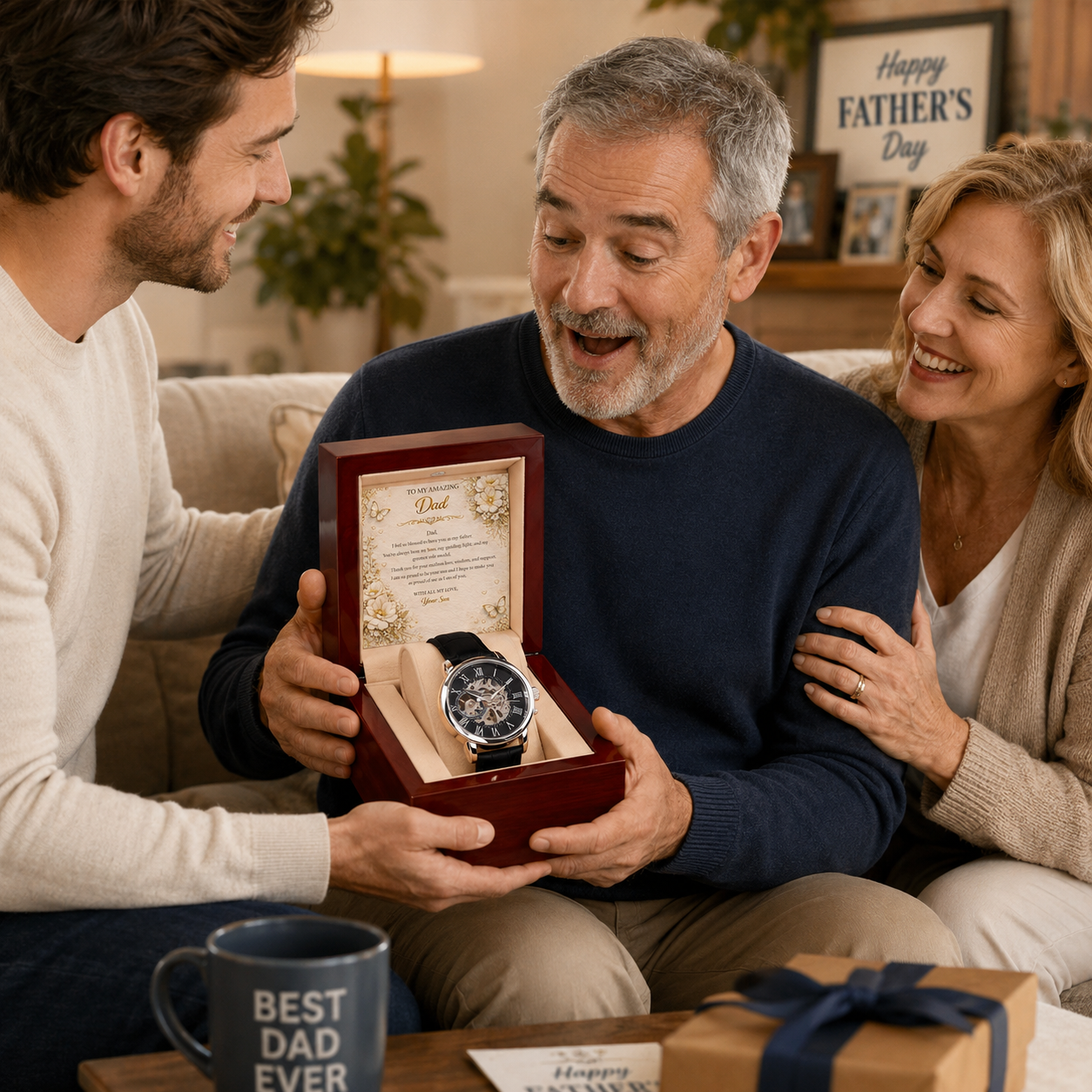 Amazing & Priceless Gift For Dad From Son Set